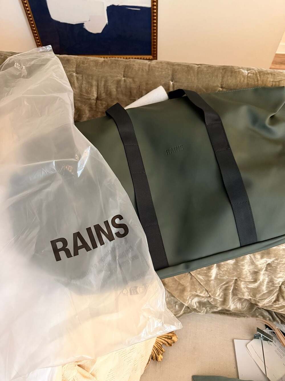 RAINS Hilo Weekend Bag W3 in Green